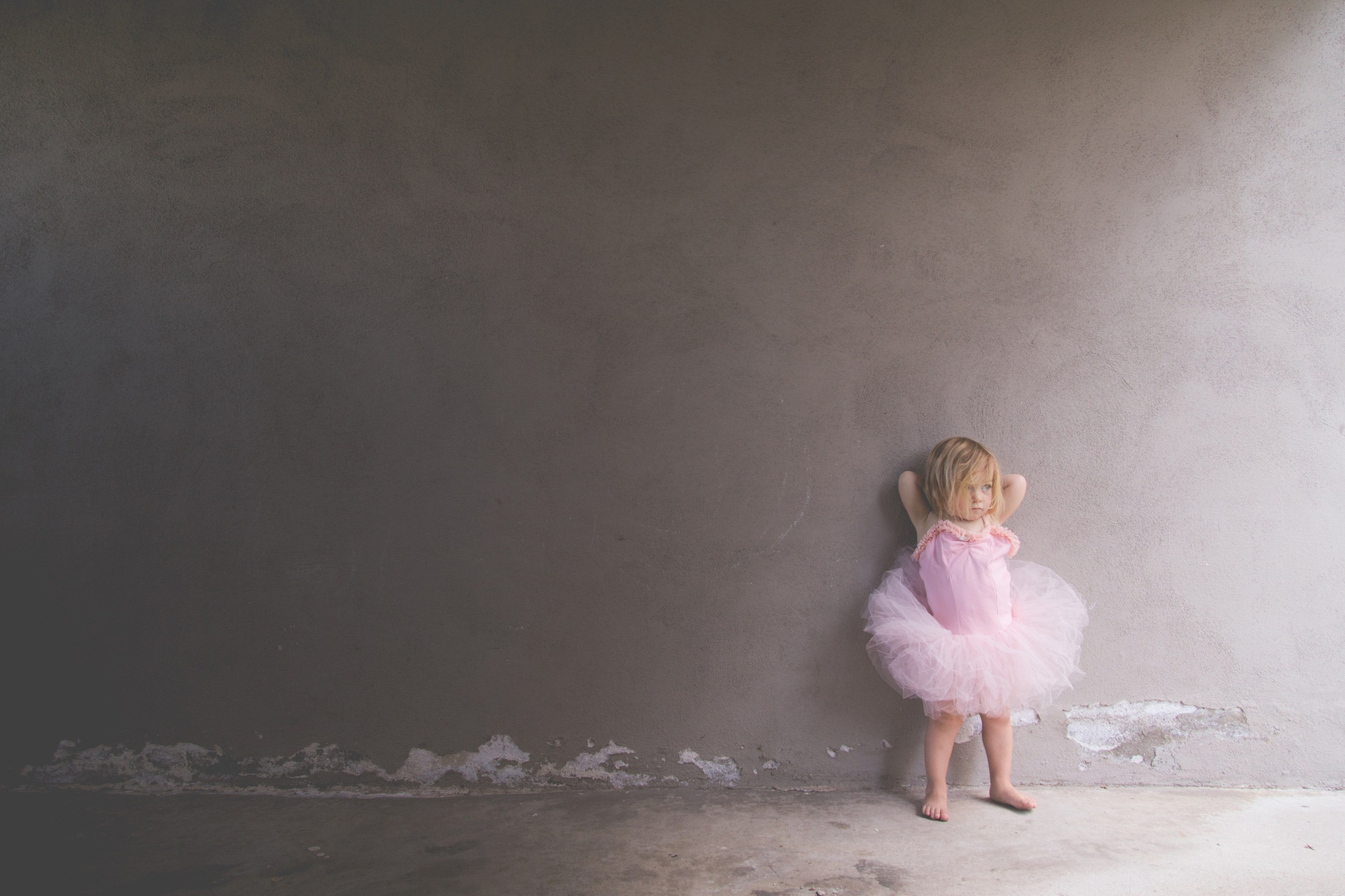 Little Girl Wearing a Tutu